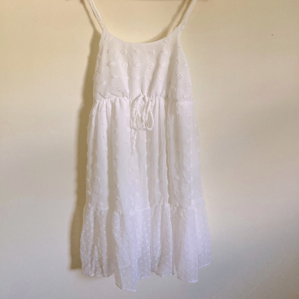 New Women’s Shein White Maternity Swiss Dot Dress